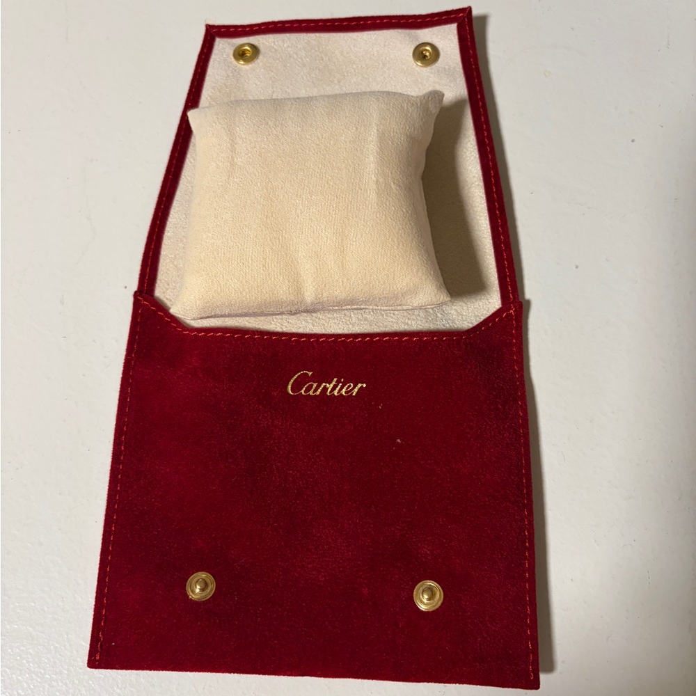 Cartier jewelry dust bag.